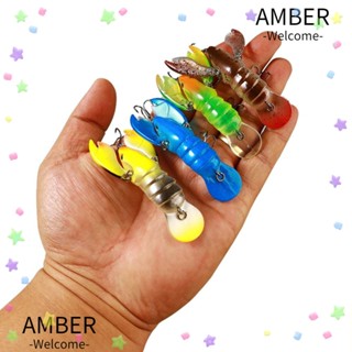 Amber เหยื่อตกปลา รูปกุ้งปลอม แบบพกพา 8# 2023