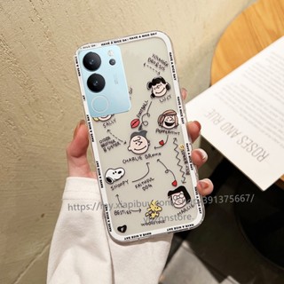 Phone Case VIVO V29 Pro V29e 5G 4G พร้อมส่ง เคสโทรศัพท์มือถือแบบนิ่ม TPU กันกระแทก ลายการ์ตูน Charlie Snoopy สําหรับ