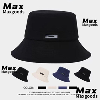 Maxg หมวกบักเก็ต ผ้าฝ้าย ทรงกว้าง ขนาดใหญ่ M L XL แฟชั่นฤดูร้อน สไตล์ชาวประมง