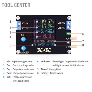 Tool Center DC Buck Boost Converter ปรับแรงดันไฟฟ้า CC CV โมดูลแหล่งจ่ายไฟ 7-32V 4A 50W