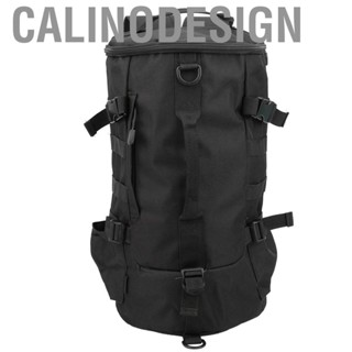 Calinodesign Fishing Tackle Backpack  23L  Cylinder Bag Storage Outdoor Shoulder with Multi-pockets