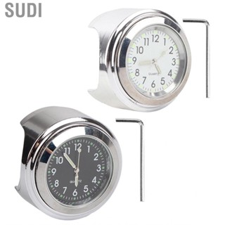 Sudi Motorcycle Handlebar Clock   Chrome Plating Bike Dial Watch for 7/8in‑1in Handles