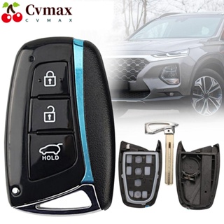 Cvmax เคสกุญแจรีโมตรถยนต์ ABS 3/4 ปุ่ม พับได้ สําหรับ Santa Fe Azera Equus Genesis