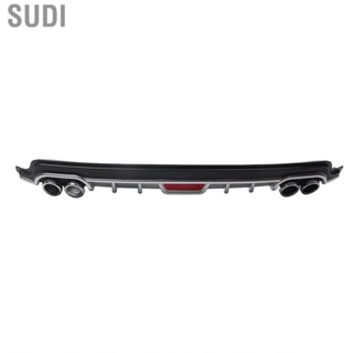 Sudi Rear Diffuser Bumper  Car Lip 4 Exhausts Silver &amp; Black Fit for Corolla 14‑18