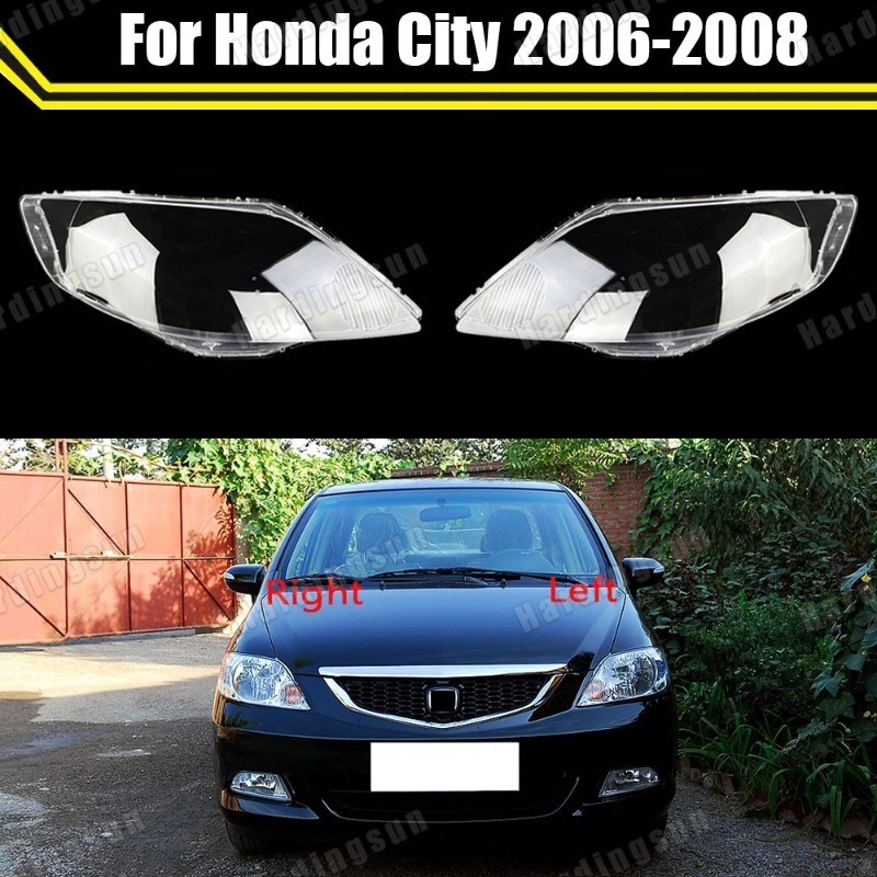 ฝาครอบไฟหน้ารถยนต์ แบบใส สําหรับ Honda City 2006 2007 2008