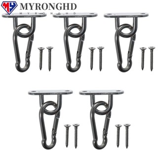 Myronghd 1 / 5Set Pad Eye Plate Ceiling Hanger Heavy Duty Pad Mount Snap Hook