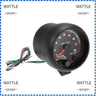 Wattle เครื่องวัดรอบเครื่องยนต์ 0-8000 RPM สีดํา คุณภาพสูง สําหรับรถยนต์