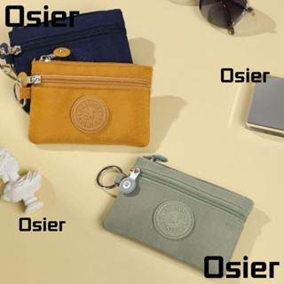 Osier1 กระเป๋าใส่เหรียญ ผ้าแคนวาส ขนาดเล็ก น้ําหนักเบา สีพื้น สําหรับเด็กนักเรียน