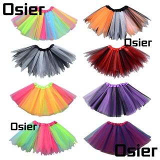 Osier1 กระโปรงบัลเล่ต์ ผ้าตาข่าย สีรุ้ง หลากสี แฟชั่นฤดูร้อน สําหรับเด็ก