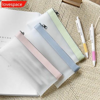 Lovespace กระเป๋าดินสอ กระเป๋าเครื่องเขียน แบบใส เรียบง่าย สําหรับนักเรียนหญิง R9S9 1 ชิ้น