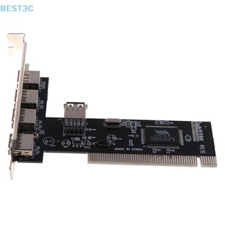 Best3c อะแดปเตอร์การ์ดควบคุม PCI USB 2.0 4 พอร์ต 480Mbps ความเร็วสูง