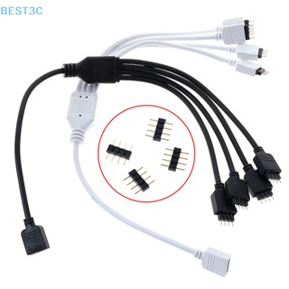 Best3c ขายดี สายเคเบิลเชื่อมต่อ 4 Pin RGB LED 1 เป็น 3 RGB 4 Pin