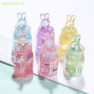 Daydayto ฟิกเกอร์เรซิ่น รูปการ์ตูนกระต่ายเรืองแสง DIY สําหรับทําเครื่องประดับ ของขวัญ