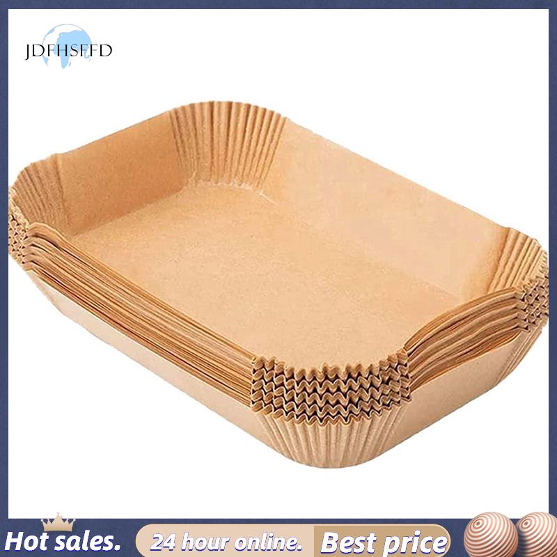 jdfhsffd100PCS Air Fryer Liners สี่เหลี่ยมผืนผ้า, Air Fryer Liners สําหรับ Ninja DZ201 DZ401, Air Fr