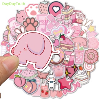 Daydayto สติกเกอร์ PVC ลายการ์ตูนบาร์บี้ กราฟฟิตี้ สีชมพู กันน้ํา สําหรับติดตกแต่งแล็ปท็อป กระเป๋าเดินทาง โทรศัพท์ กีตาร์ 50 ชิ้น