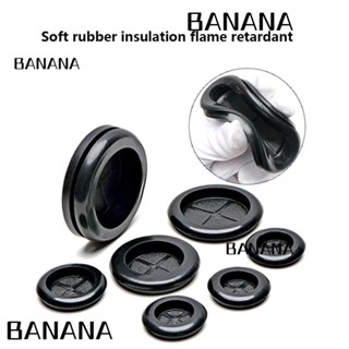 Banana1 ปลอกยางหุ้มสายไฟ แบบสองหน้า 60-130 มม. สีดํา