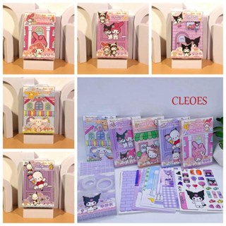 Cleoes สติกเกอร์กระดาษ ลายแมว KT My Melody KT เสียงเงียบ สําหรับตกแต่ง DIY