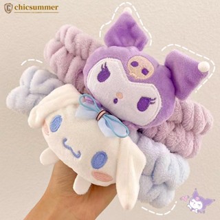 Chicsummer ยางรัดผม ผ้ากํามะหยี่ขนนิ่ม ยืดหยุ่น ลายการ์ตูนน่ารัก เครื่องประดับ สําหรับผู้หญิง O1R9