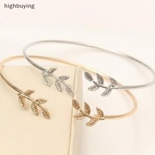 [highbuying] แฟชั่นสไตล์เกาหลี วินเทจ ใบไม้ เปิด สร้อยข้อมือ สําหรับผู้หญิง เด็กผู้หญิง บุคลิกภาพ ปรับได้ กําไลข้อมือ เครื่องประดับมือ ใหม่ พร้อมส่ง