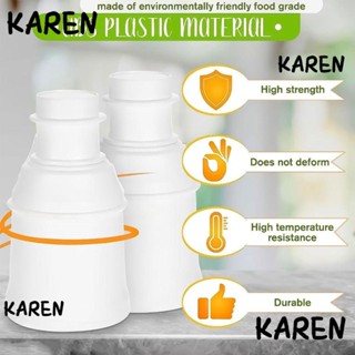 Karen แม่พิมพ์ทําข้าวปั้น พลาสติก หัวแหลม ทรงกลม สีขาว สําหรับทําอาหาร 2 ชิ้น