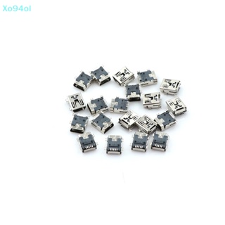 Xo94ol แจ็ค Mini USB Type B ตัวเมีย 5-Pin 180 องศา SMD SMT PCB 20 ชิ้น