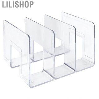 Lilishop Acrylic Book End  Space Saving Desk File Sorter Decorative Clear Sturdy Spacer Type for Office