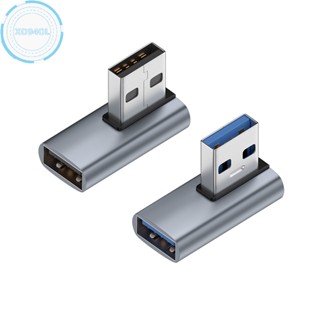 Xo94ol อะแดปเตอร์ขยาย USB3.0 ตัวผู้ เป็นตัวเมีย 90 องศา OTG 10Gbps TH