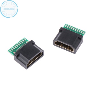 Xo94ol แจ็คเชื่อมต่อ HDMI ตัวเมีย 19PIN พร้อมบอร์ด PCB และกรอบพลาสติก 1 ชิ้น