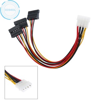 Xo94ol สายเคเบิลต่อขยาย 4Pin IDE Molex เป็น 3 ATA SATA TH