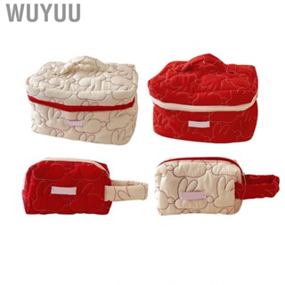 Wuyuu Travel Makeup Bag  Soft Cotton Cosmetic for Business Trip