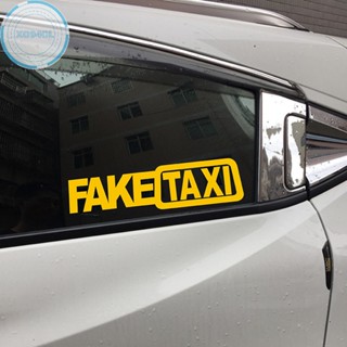 Xo94ol สติกเกอร์ไวนิล ลายตราสัญลักษณ์ FAKE TAXI มีกาวในตัว สําหรับติดตกแต่งรถยนต์