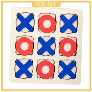 [Kokiya] ของเล่นไม้ปริศนา TAC Toe XO เสริมการเรียนรู้เด็ก และผู้ใหญ่