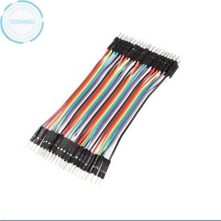 Xo94ol สายเคเบิลจัมเปอร์ ตัวผู้ เป็นตัวผู้ 10 ซม. สําหรับเบรดบอร์ด Arduino 40 ชิ้น