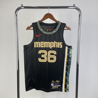 เสื้อกีฬาบาสเก็ตบอล No.36 Jersey Memphis Grizzlies สีดํา #36 เสื้อกล้าม เสื้อกีฬา แบบกด สีฟ้า สําหรับผู้ชาย