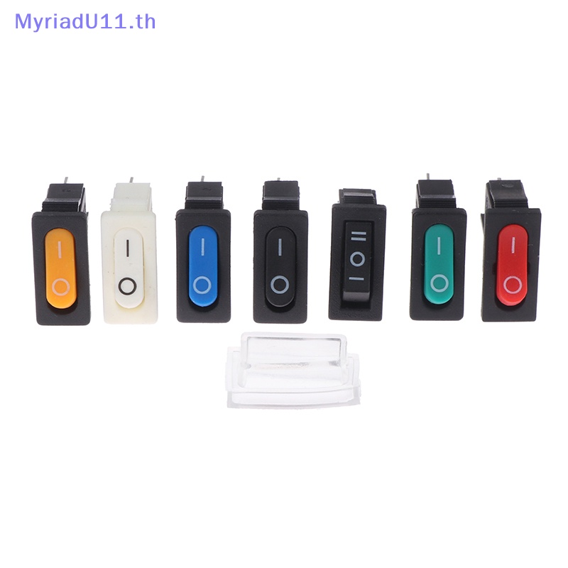 Myriadu สวิตช์โยกเปิด ปิด KCD1-110 9.5x21 มม. 2 Pin 5 ชิ้น