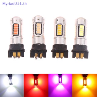 Myriadu หลอดไฟเลี้ยว ไฟตัดหมอกกลางวัน 4014 30smd 12V PW24W LED สีเหลือง ขาว แดง ชมพู