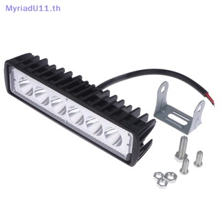 Myriadu ไฟสปอตไลท์ LED 6 ดวง DRL 18w กันน้ํา สว่างมาก สําหรับติดรถยนต์ 2 ชิ้น