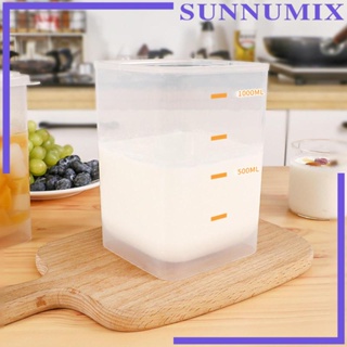 [Sunnimix] กล่องเก็บอาหาร โยเกิร์ต เยลลี่ และช้อน 1.5 ลิตร ประหยัดอากาศ สําหรับห้องครัว