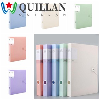 Quillan กล่องพลาสติก PP ขนาด A4 กันฝุ่น 5 สี อเนกประสงค์ สําหรับเก็บเอกสาร ใบเสร็จ