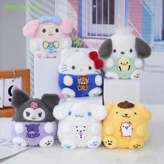 SANRIO Daydayto กระเป๋าเป้สะพายหลัง กระเป๋าใส่เหรียญ ผ้ากํามะหยี่ขนนิ่ม ลายอนิเมะ My Melody Kt Cat Purin Dog Kuromi น่ารัก สําหรับเด็กผู้หญิง