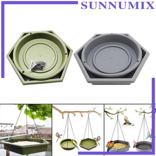 [Sunnimix] ถาดให้อาหารนก แบบแขวน น้ําหนักเบา พร้อมตะขอ สําหรับนกแก้ว นกฮัมมิ่งเบิร์ด นกค็อกคาเทล 2 ชิ้น