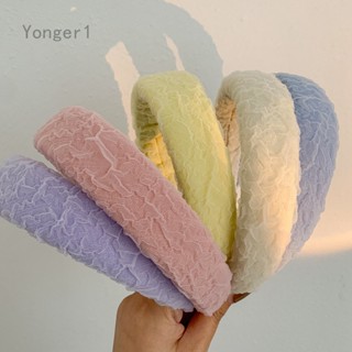 Yonger ที่คาดผม ตาข่าย ลูกไม้ เกาหลี สําหรับผู้หญิง แฟชั่น หรูหรา เครื่องประดับผม