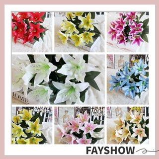 Fay ช่อดอกลิลลี่ประดิษฐ์ 10 ดอก คุณภาพสูง สําหรับตกแต่งบ้าน DIY