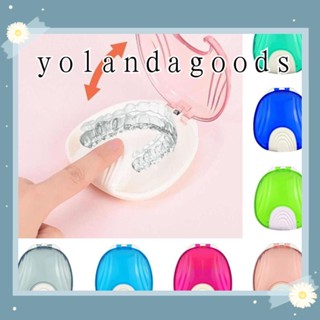 Yola กล่องพลาสติกเก็บฟันปลอม รูปเปลือกหอย ทนทาน สําหรับเดินทาง