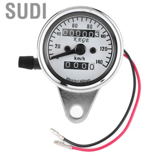 Sudi Universal Motorcycle Speedometer Odometer 12V Night Viewing Meter Kilometer Table Gauge