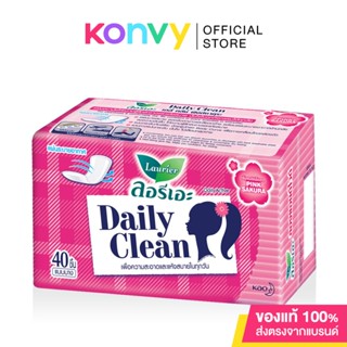 LAURIER แผ่นอนามัย Daily Clean Pink Sakura [40pcs] ลอรีเอะ แผ่นอนามัย กลิ่นพิงค์ซากุระ.