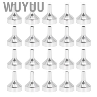 Wuyuu 20PCS Aluminum Funnel Cosmetics  Separating Mini LJ4