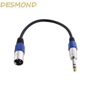 Desmond XLR 3Pin สายเคเบิลแจ็ค XLR ตัวผู้ 1/4 นิ้ว 6.35 มม. ตัวเมีย 0.3 ม. 6.35 มม. ทนทาน สําหรับลําโพง