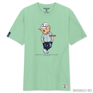 S-5XLBEVERLY HILLS POLO CLUB  เสื้อยืดคอกลมแขนสั้น The Clic Bear รุ่น BNSB621 S-5XLสามารถปรับแต่งได้