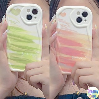 เคสโทรศัพท์มือถือ ขอบโค้ง ลายสีส้ม เขียว สําหรับ Samsung Galaxy A02S A13 A14 A20S A30S A21S A03S A04S A22 A23 A24 A31 A32 A33 A34